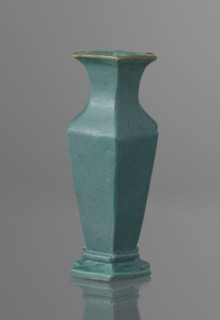 Vase, 19th century, China; Qing dynasty 1644–1911; Chinese ceramics; covered with a turquoise glaze