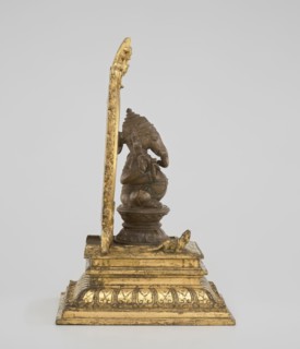 Ganesha, 19th century, India. Sculpture, height 26.0 cm, width 17.5 cm. The deity sits on a double