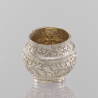 Bowl; maker, 19th century, India; Indian art; vessel; applied art; plant ornament with flowers and