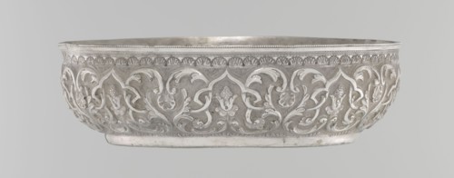 Bowl, maker, purchase, Islamic art; Turkish, Ottoman dynasty 1299–1922. Silver hammam bowl with