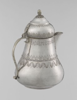 Teapot, Islamic art, Turkish, Ottoman dynasty 1299–1922; 19th century; Turkey. Materials/format: