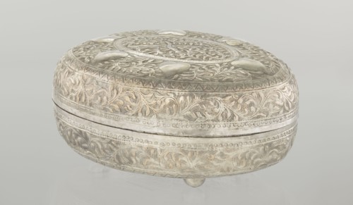 Box with lid, Islamic art, Turkish, Ottoman dynasty 1299–1922, plant motifs, geometric motifs, 19th
