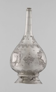 Bottle for spraying water soaked in perfumes; maker, Islamic art; vessels; plant ornament and