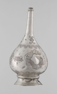 Bottle for spraying water soaked in perfumes, Islamic art, Islamic culture; vessel with plant and