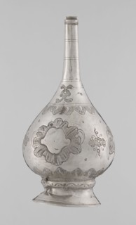 Bottle for spraying water soaked in perfumes, creator unknown, Islamic art, Islamic culture; vessel