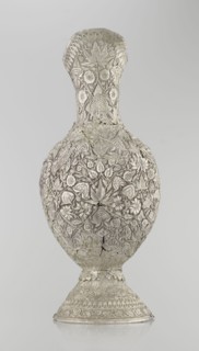Jug, late 19th century, Northern India, or Iran, silver vessel, height 43 cm, weight 1795 g. A tall