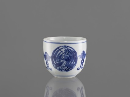 Bowl, ceramics, Chenghua 1465–1487, phoenixes and lotus iconography, blue-and-white porcelain in