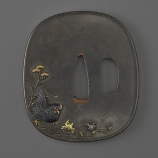 Crossguard tsuba, Suiyôdô, Toshimasa, Japanese, Edo period 1st half of the 19th century. Tsuba in