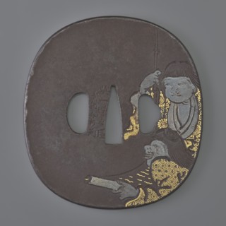 Crossguard tsuba, Senryûsai, Yasumitsu, / personal slogans / craftsman, Ichiryû,  school, Hanabusa
