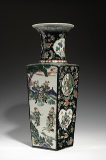 Vase from the famille noire, ; Chinese, Qing dynasty Kangxi, 1662–1722; colored porcelain with