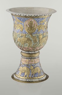 Cup, Persian, Qajar dynasty 1785–1925, 19th century, Iran; vessel, height 25.5 cm, diameter 18.4 cm