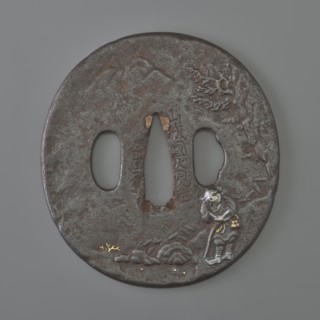 Crossguard tsuba, Kaneie craftsman, 18th century Edo Period, 1603–1868, Japan; Fushimi, Yamashiro