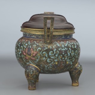Ding-type incense burner with cover; Chinese; Qing dynasty, Qianlong period 1736–1795; ding