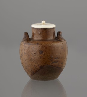 Tea canister chaire of the mimitsuki type, Seto; gift; Japanese art; Japanese, Edo 1603–1868–Meiji