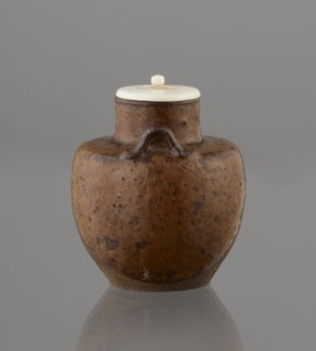 Tea canister chaire of the mimitsuki type, Seto; gift; Japanese art; Japanese culture; Edo