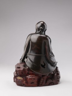 Sage sitting on a rock base;, gift; Chinese art; Chinese; Qing 1644–1911; figurine of a man;