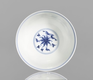 Bowl, blue and white porcelain, Chinese, Qianlong style, Qing dynasty 1644–1911, 1736–1795.