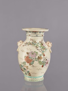 Vase, flowers, satsuma, Japanese art, vases, Japanese culture, ceramics, cracklework decoration,