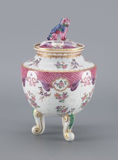 Vase with a Lid, Samson, Edmé 1810–1891, porcelain, Chinese style, 19th century, France. Lid topped