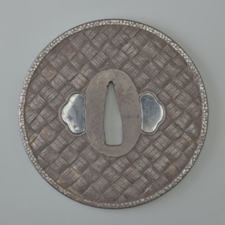 Crossguard tsuba, Tômei, sword crossguard from Japan, Edo period, Bunka era 1809. Tsuba round maru