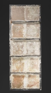 Panel of 10 tiles with plant decoration, Islamic art, Persian Qajar dynasty, 1785–1925, ceramics,