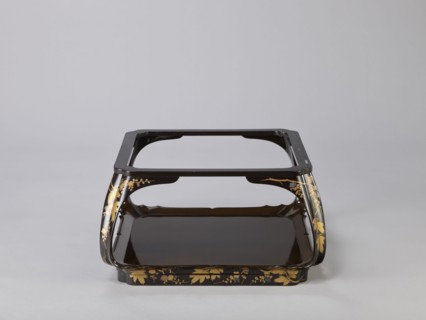 Tray on legs kakeban, one of a set of three tables placed one on top of the other; almost square