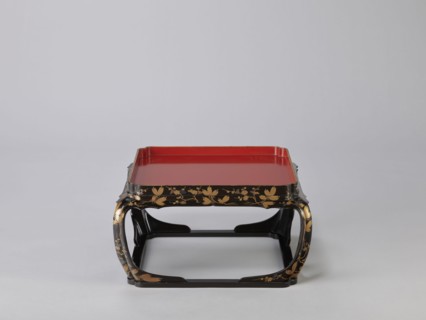 Tray on legs kakeban, Japanese, Edo period early 19th century. One of a set of three tables placed