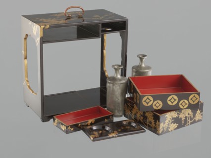 Portable picnic set sagejûbako, Japanese, Edo 1603–1868–Meiji 1868–1912, 19th century. Rectangular