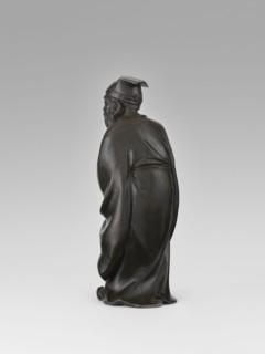Sage, unknown sculptor, figurine, Chinese art, Chinese culture, fan, man, scholar, Qing dynasty