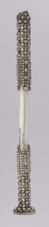 Hookah mouthpiece, Arabic, Islamic art; smoking accessory pipe with geometric ornament and