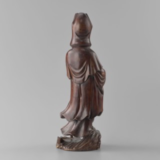 Guanyin Bodhisattva, Qing dynasty 1644–1911, 19th century, China; sculpture figurine of Chinese