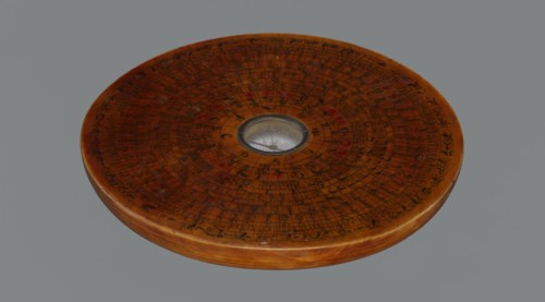 Feng shui compass luopan, navigational object; Chinese; Qing dynasty 1644–1911, 19th century;