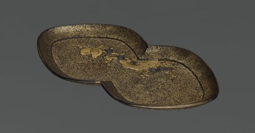 Tray, lacquerware, Japanese, Edo period 1603–1868, 1st half of the 19th century. Decoration: