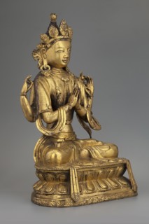 Four-armed Bodhisattva Avalokiteshvara Chaturbhuja, The bodhisattva is shown in one of his tantric