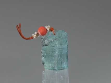 Seal stamp pendant, Chinese, Qing dynasty 1644–1911. Subject: lion iconography. Materials: