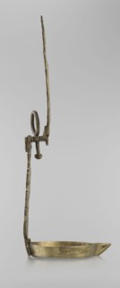 Oil lamp, Islamic art, Persian, oil lamp for lighting decorated with birds, geometric motifs,