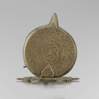 Oil lamp, Islamic art, Persian culture; oil lamp with lighting function decorated with birds,