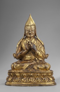 Gelukpa teacher, unknown sculptor, 18th century, Tibet; Tibetan Buddhist Himalayan sculpture;