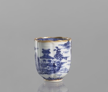 Cup, ceramics, blue-and-white porcelain; Qing dynasty, 19th century Qing, 1644–1912; Chinese;
