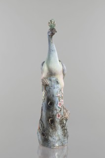 Peacock figurine, Chinese, Qing 1644–1911, 19th century; ceramics, colored porcelain; subject: