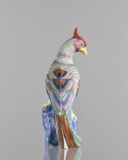 Rooster figurine, Chinese art, Chinese culture, Qing 1644–1911, ceramics, colored porcelain, animal