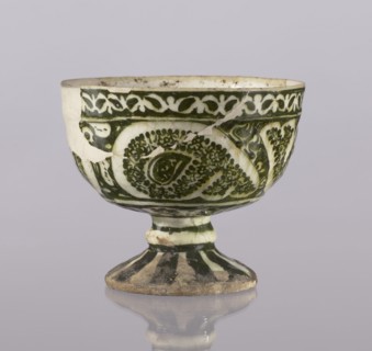 Cup, Abdullazad Mirza Baba fl. ante 1939, Islamic, Persian, Qajar dynasty 1785–1925, glazed ceramic