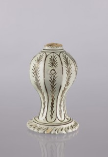 Bottle, Abdullazad Mirza Baba fl. ante 1939, Islamic art, Persian, Qajar dynasty 1785–1925; glazed