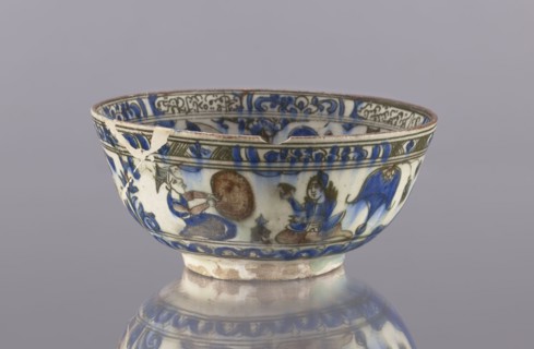 Bowl, ceramics, Persian, Qajar dynasty 1785–1925, 2nd half of the 19th century, Iran. Vessel,