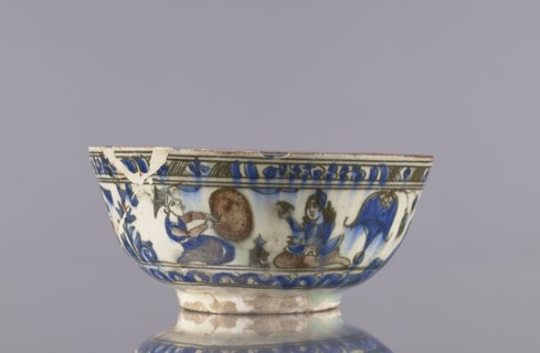 Bowl, Abdullazad Mirza Baba fl. ante 1939, Islamic art, Persian, Qajar dynasty 1785–1925, ceramics