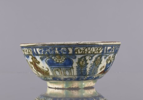 Bowl, 2nd half of the 19th century, Iran. Ceramic glazed tableware vessel height 7.5 cm; diameter