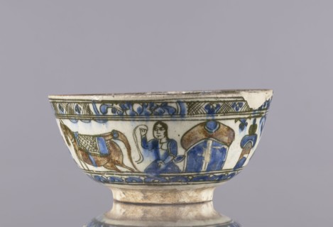 Bowl, maker, 2nd half of the 19th century; Qajar dynasty 1785–1925, Iran; ceramic vessel, height 8