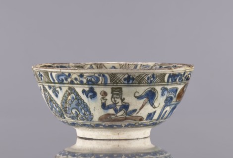 Bowl, Abdullazad Mirza Baba fl. ante 1939, Islamic art, Persian, Qajar dynasty 1785–1925; 2nd half