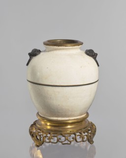 Gilded bronze mounted vase - lamp body, Chinese art, Chinese culture, Qing 1644–1911, decorative