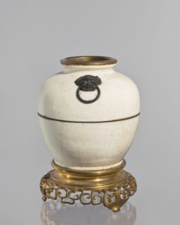Gilded bronze mounted vase — lamp body; maker, Chinese; Qing dynasty 1644–1911; decorative vessel;